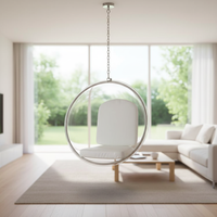 Fauteuil suspendu moderne et durable en fibre de verre, chaise à bulles pour salon et villa, utilisation intérieure et extérieure