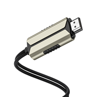 Câble convertisseur 2-en-1 Micro USB Type C vers HDMI de 2 m avec alimentation USB-A, adaptateur d'affichage HD stable pour téléphone Android et projecteur