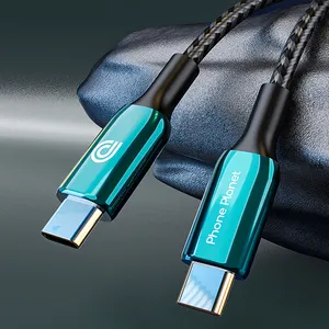 Câble de charge rapide de téléphone planète USB C à USB C câble de chargeur de téléphone portable en Nylon tressé câble de données de Type C pour Android Samsung
