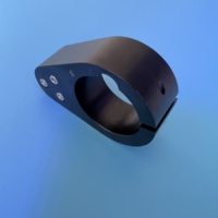 REALMAX Niveau à bulle en métal pour poteau central, avec flacon de 25/32/36 mm et support, compatible avec poteaux GPS de 25 mm de diamètre, pour la topographie
