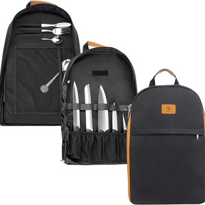 Mochila para Utensilios de Cocina, Almacenamiento de Cuchillos y Vajilla, Bolsa de Chef Oxford con Correa Ajustable, 20-24 Bolsillos, Personalizable OEM/ODM - Product Image 1