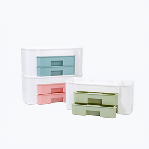 Plastic Stationery Cosmetic <b>Storage</b> Box Multi Layer <b>Drawer</b> Desk Organizer for Home Office Makeup - Product Image 2
