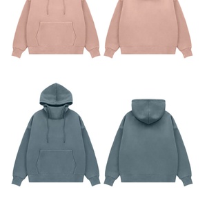 Colección Tide, Sudadera con Capucha de 350g, Cuello de Piel de Conejo, Cuello Semi-Alto, Corte Holgado, Ropa de Invierno con Logotipo Frontal - Product Image 6