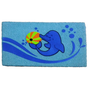 HMS 18 "x 30" เสื่อหน้าประตูลายปลาโลมาสีน้ำเงิน - Product Image 1