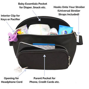 Sac à <span class=keywords><strong>langer</strong></span> multifonctionnel de voyage grande capacité pour bébé, sac à <span class=keywords><strong>langer</strong></span> pour maman, housse de matelas à <span class=keywords><strong>langer</strong></span> portable, imperméable, USB - Product Image 2