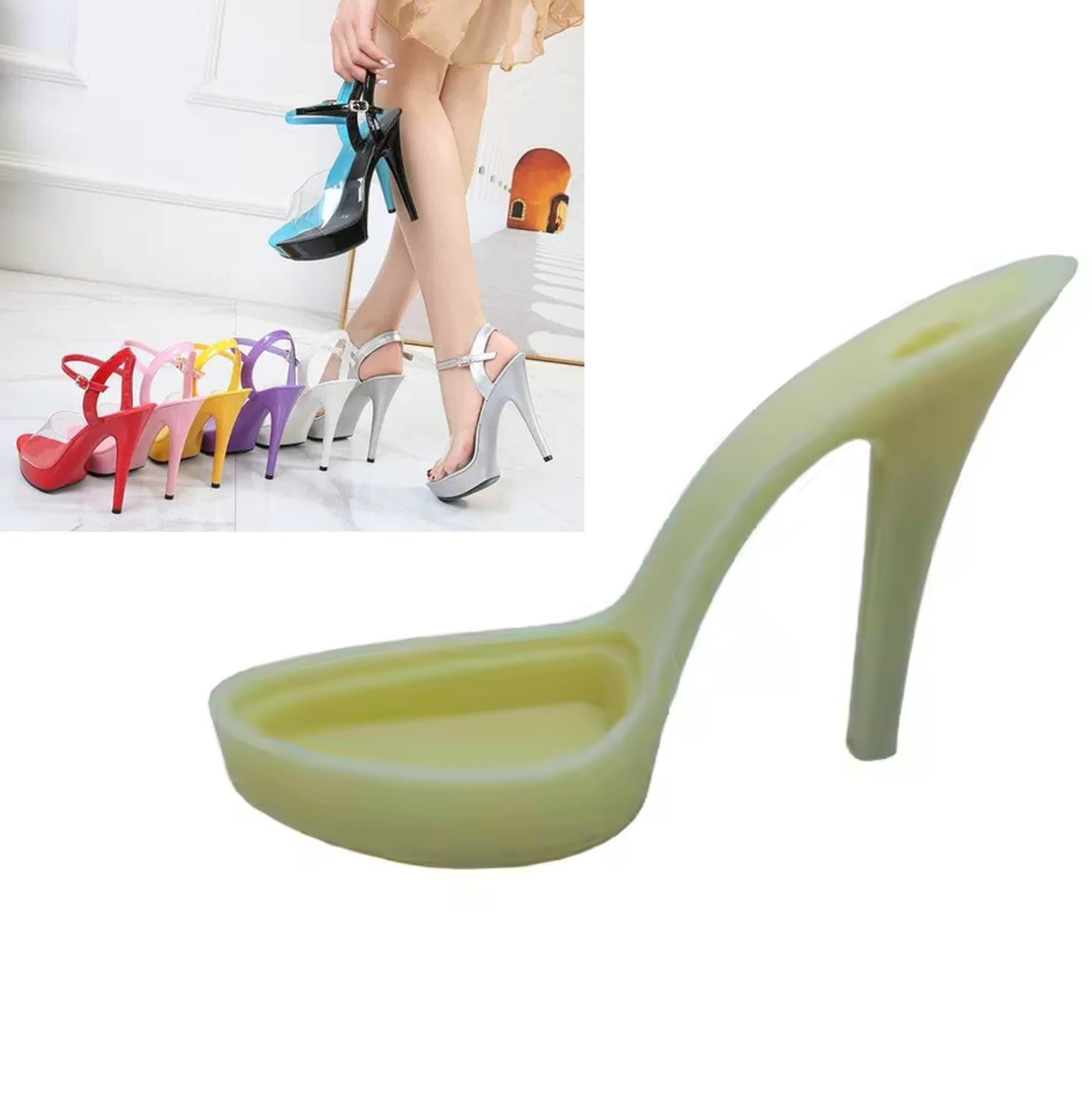 13 cm ABS &PC High Heel and Sole for Shoe Making