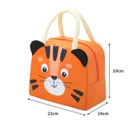 Sac à lunch 3D mignon Boîte à bento de dessin animé Petite pochette isolée thermiquement Collations scolaires Boîte à lunch pour enfants Conteneur Fourre-tout Sac à main