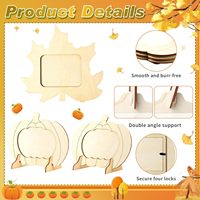 Cadre photo DIY en bois en forme de citrouille, style minimaliste moderne, pour Halloween et Thanksgiving, ornement créatif à graffiter, pour la maison, importé de Chine