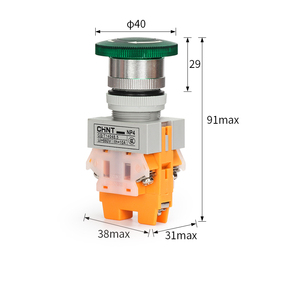 Emergency Stop Button NP4-11MZSD LED Red and Green Belt <b>Light</b> Emergency Stop <b>Switch</b> 1 Open 1 Closed - Product Image 2