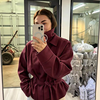 Jas Trench Pendek Wanita Gaya Eropa Amerika, Bahan Suede Imitasi, Lengan Kelelawar, Kerah Berkancing, Warna Solid untuk Musim Panas