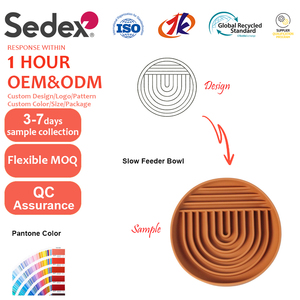 קערת האכלה איטית מסיליקון לכלבים וחתולים, משטח ליקוק אינטראקטיבי, כדור האכלה נגד חנק, ציוד לחיות מחמד, לוגו בהתאמה אישית - Product Image 1