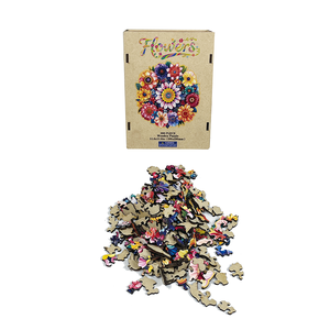 <span class=keywords><strong>Puzzle</strong></span> Educativo Artistico Floreale in Legno Colorato da 300 Pezzi per Adulti, Tema Giardino Botanico, Ecologico, Antistress - Product Image 3