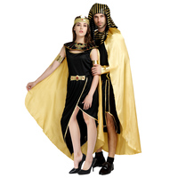 Costume d'Halloween pour femme, robe de princesse égyptienne, pharaon, Cléopâtre, avec cape