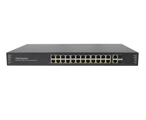 Switch Gigabit 24 ports PoE + 2 ports SFP Uplink RJ45 600W - Product Image 1