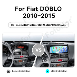 Radio de Coche con Pantalla Táctil Android 15 de 15.8 Pulgadas Foforfor Qualcomm, Navegación GPS para Fiat <span class=keywords><strong>DOBLO</strong></span> 2010-2015, Carplay, Android <span class=keywords><strong>Auto</strong></span> - Product Image 2