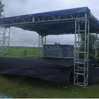 Structure de scène incurvée en aluminium portable pour concert, éclairage de scène mobile, structure de toit en treillis, équipement de scène irrégulier pour système de treillis d'événements