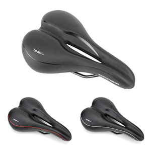 Selle de vélo <span class=keywords><strong>en</strong></span> <span class=keywords><strong>gel</strong></span> simple de haute qualité d'usine chinoise siège de conception creuse pour vélo de route excellente ventilation toutes saisons - Product Image 1