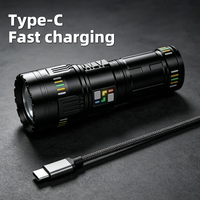 Lampe torche télescopique d'extérieur à zoom, autonomie ultra-longue, laser blanc, super lumineuse, lampe torche portative pour le camping
