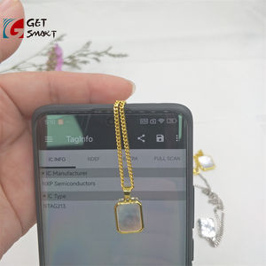 Popular Smart NFC Jewelry Customized NFC Enabled Necklace Stainless Steel Gold Plated Lapis Pendant Necklace for <b>Gifts</b> - Product Image 5