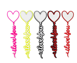 Vente chaude, clé en plastique à sublimation « Clé de mon cœur » avec insert métallique pour cadeaux de la Saint-Valentin en impression personnalisée - Product Image 1