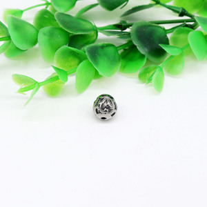 yunnique Stainless Steel Round <b>Spacer</b> Beads Glossy Retro Color For Bracelet Making 6mm - Product Image 4