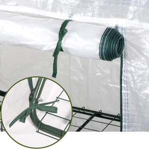 <span class=keywords><strong>Serre</strong></span> pliante à 4 niveaux avec 4 étagères et couvercle en plastique renforcé PE <span class=keywords><strong>pour</strong></span> jardin, <span class=keywords><strong>terrasse</strong></span> et <span class=keywords><strong>balcon</strong></span> - Product Image 6