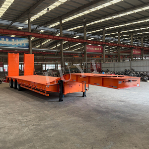 Hỗ Trợ Tùy Biến 3 Trục 80 Tấn 100 Tấn Nhiệm Vụ Nặng Nề Giường Thấp Xe Tải Trailer Bán Lowbed Trailer Thấp Loader Cho Bán - Product Image 2