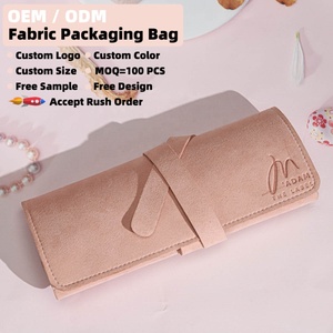 Sac de <span class=keywords><strong>rangement</strong></span> pour bijoux en microfibre velours avec logo personnalisé, portable, pour voyage, collier, bague, <span class=keywords><strong>pochette</strong></span> de <span class=keywords><strong>rangement</strong></span> multifonctionnelle pour bijoux - Product Image 4