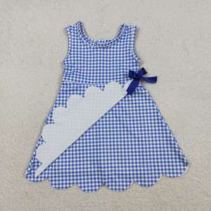 Vestido Deportivo RTS para Niñas Pequeñas, con Shorts Interiores, Estampado a Cuadros, Lazos, Bonito Diseño con Bordes Festoneados para Jugar al Tenis, Yoga - Product Image 4