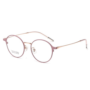 Dernières lunettes correctrices unisexes ultra légères en titane motif solide visage diamant anti-lumière bleue 98640 noir or argent - Product Image 1