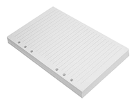 Papier de recharge ligné perforé A5 de qualité supérieure, 100 feuilles, pages intérieures pour agenda à feuilles mobiles, papeterie de bureau et scolaire