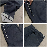 Fabricant en gros de jeans pour hommes à taille haute, fournisseur d'usine OEM ODM, pantalon en denim enduit à jambe large avec plusieurs boutons, style vintage