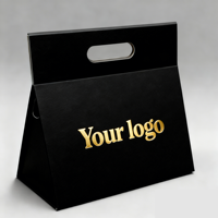 Boîtes cadeaux magnétiques en gros avec logo personnalisé, dorure à chaud, pelliculage mat, en papier noir recyclable, pour foulards et accessoires de mode