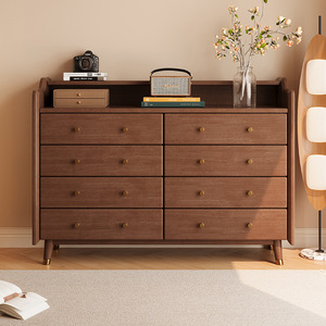Solid Wood <b>Chest</b> Of Drawers 8 Drawer Minimalist Modern Dresser Living Room <b>Storage</b> Cabinet Freestanding 1200x400x885mm - Product Image 3