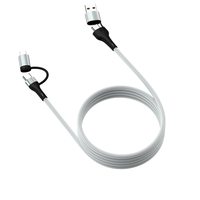 Kabel Magnet USB-C ke Type-C 4-in-1 100W dengan Pengisian Cepat 6A/5A untuk Mobil, Ponsel 16, S24/S23 Ultra, iPad, MacBook
