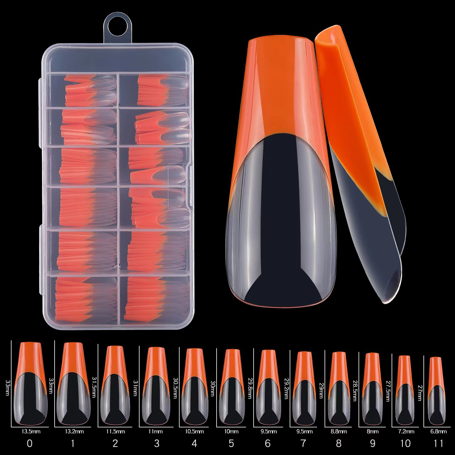 Faux ongles orange