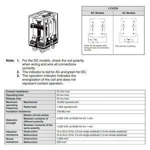 Heschen LY2NJ 12VDC катушка 10A 24VDC/220VAC DPDT светодиодный индикатор реле Generic с гнездовой базой - Product Image 2