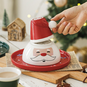 Nouveau ensemble <span class=keywords><strong>de</strong></span> <span class=keywords><strong>vaisselle</strong></span> en céramique créatif bol à soupe en <span class=keywords><strong>porcelaine</strong></span> et tasse à riz pour un usage domestique <span class=keywords><strong>vaisselle</strong></span> <span class=keywords><strong>de</strong></span> <span class=keywords><strong>noël</strong></span> - Product Image 2