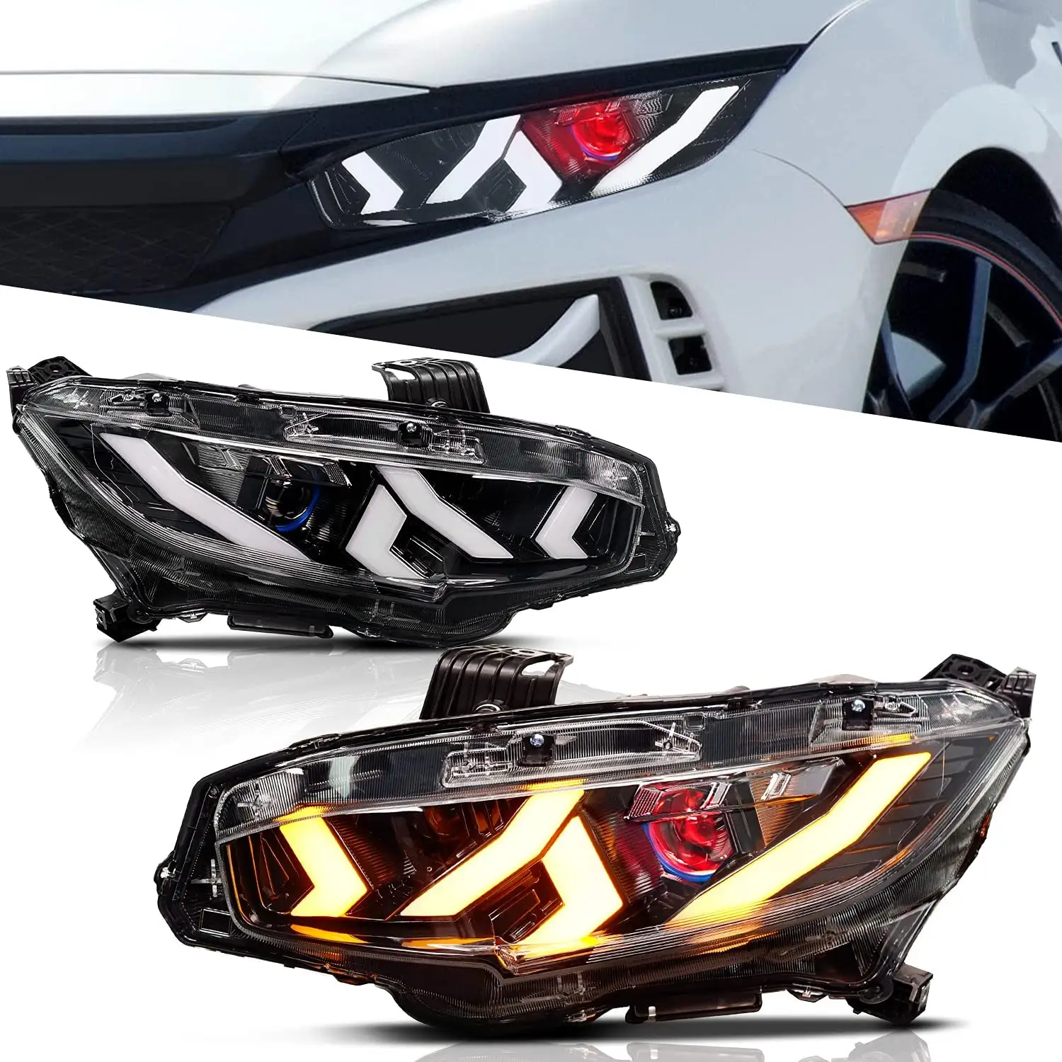 Auto Ersatz Karosserie teil Auto Front LED Scheinwerfer Lampe Scheinwerfer Scheinwerfer für 10. Honda Civic 2016 2017 2018 2019 2020 2021 2022