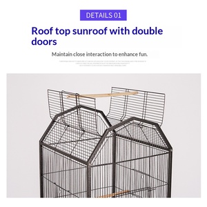 <b>Strong</b> New Design Extra Large House Cage Cages for Breeding Birds Canary Birds House Large Budgie Bird Cage - Product Image 4