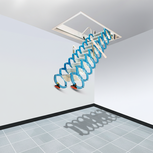 Scala Telescopica Pieghevole Completamente Automatica Rinforzata per Soffitta, Scala Invisibile a Parete per Villa Duplex, Scala Interna in Carbonio - Product Image 6