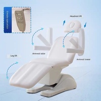 Fauteuil de tatouage électrique de luxe pour salon de beauté, mobilier traditionnel, lit de beauté en PVC couleur personnalisable avec 3 moteurs