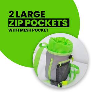 Sac à craie pour escalade en tissu recyclé écologique de nouvelle conception, avec fermeture à cordon et boucle pour brosse - Product Image 3