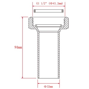 45.2 mm to 41.5 mm Kitchen Sink Coupling for Pipe Extension Connector PVC Pipe Sink Connector Pipe Extension Adapter - Product Image 2