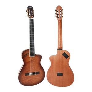 Đàn <span class=keywords><strong>Guitar</strong></span> Điện Acoustic Cổ Điển 39 inch, thân mỏng kiểu Cutaway, chức năng giảm âm, dây <span class=keywords><strong>Nylon</strong></span> và gỗ nguyên tấm - Product Image 4