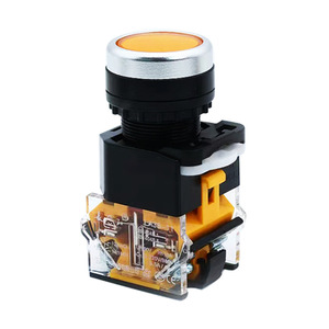 Interruptor de Botón Pulsador de Tipo Abierto de 22 mm Jiangyin Changjiang, Auto-Reiniciable, Auto-Bloqueante, Botón Plano, Botón de Funcionamiento Continuo LA38-22D-11, Fabricado en 20A - Product Image 1