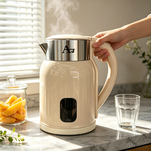Bouilloire électrique en acier inoxydable 304 de 1,8 L, 1500 W, ébullition rapide, arrêt automatique, chauffe-eau domestique pour la maison, l'hôtel, le dortoir - Product Image 5