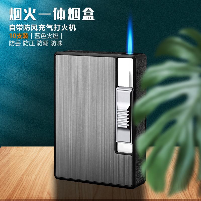 focus cigarette case with lighter Automatic Automatic Cigarettes Holder 10 Pcs C LUMU Focus Pistol Lighter with Cigarette