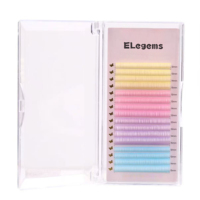 Extensions de cils rouge/blanc/bleu/violet 0.07 0.05 cils pour Extension Extensions de cils noirs Livraison gratuite