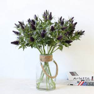 Éryngium artificiel en plastique de haute qualité, 66 cm, bouquet de fleurs, toucher réaliste, <span class=keywords><strong>Eryngium</strong></span> <span class=keywords><strong>Foetidum</strong></span> pour décoration de mariage - Product Image 5